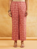 Pink Block Printed Cotton Palazzo- Affordable Sanyogini