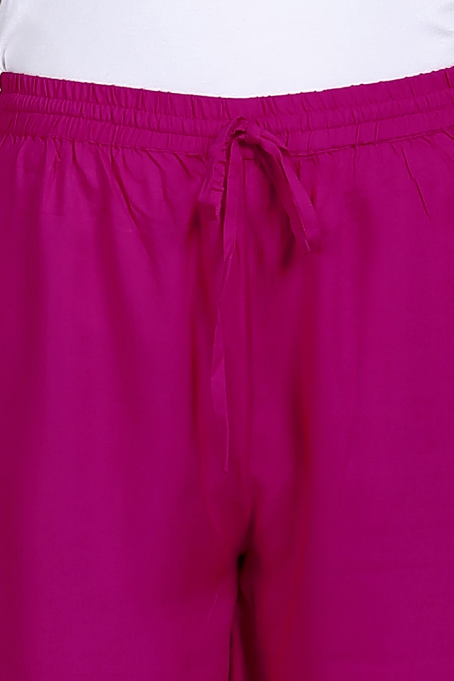 Pink Plain Rayon Palazzo Bada Boota
