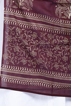 Magenta Hand Block Printed Cotton Dupatta Bada Boota