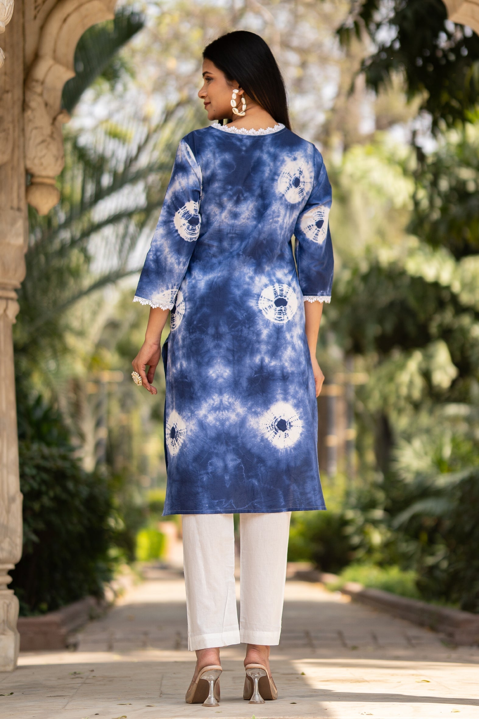 Blue Tie Dye Kurta with Pants - Set of 2 Bada Boota