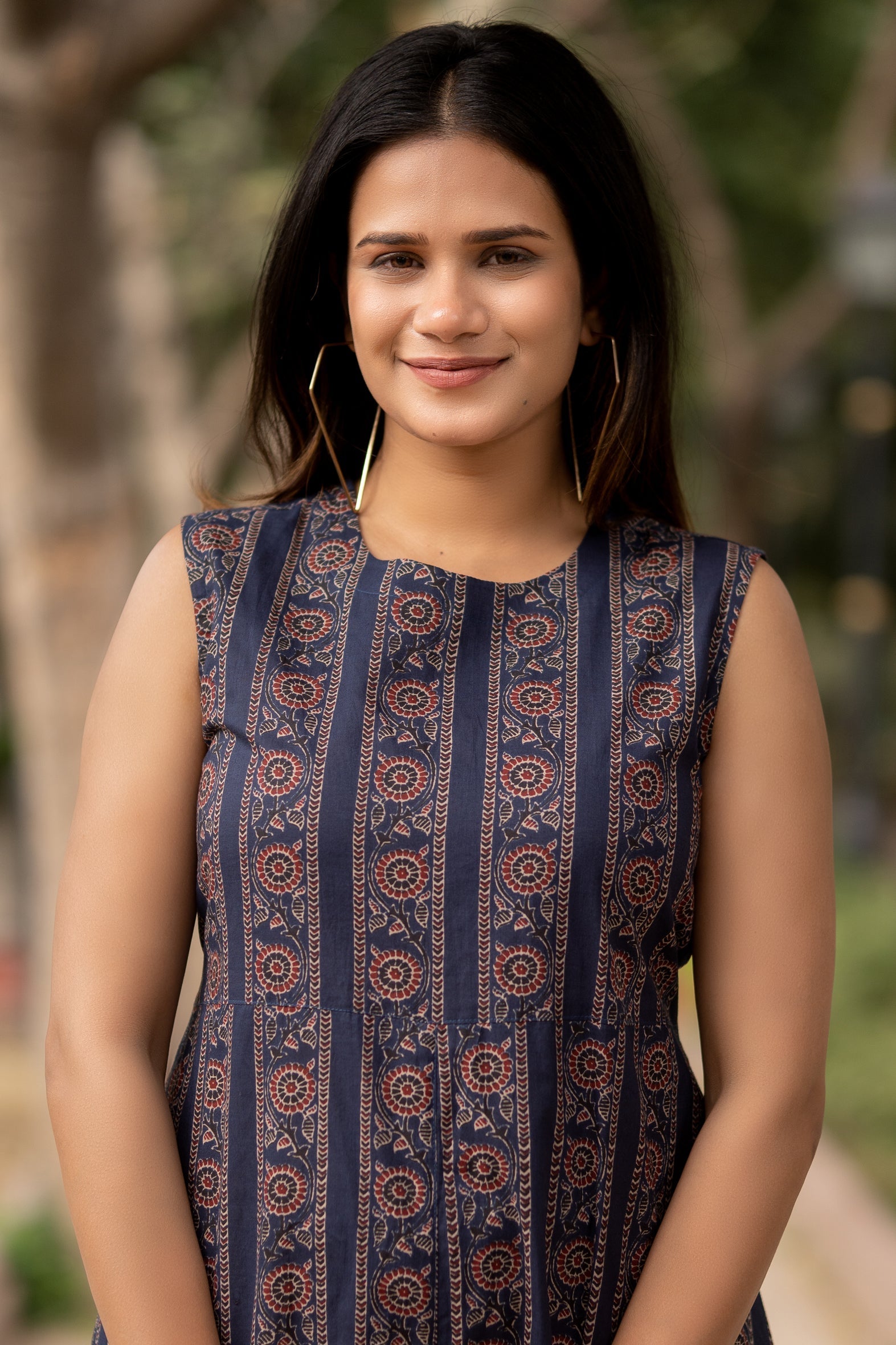 Blue Cotton Printed Jumpsuit For Girls Bada Boota