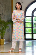 Multi Printed Schifili Kurta Pant Set Bada Boota