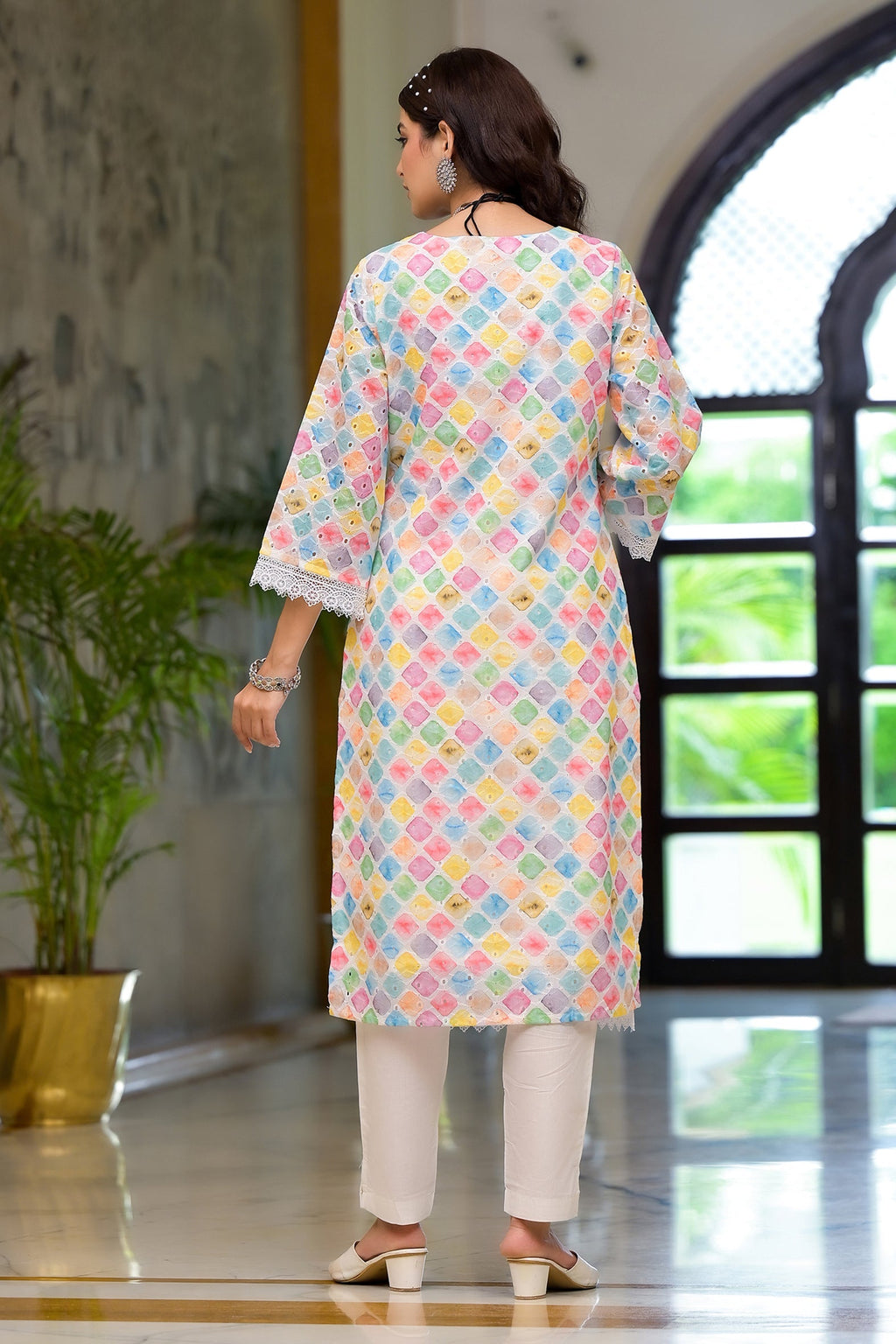 Multi Printed Schifili Kurta Pant Set Bada Boota