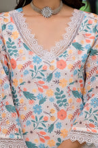 Multi Printed Schifili Kurta Pant Set Bada Boota