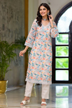 Multi Printed Schifili Kurta Pant Set Bada Boota