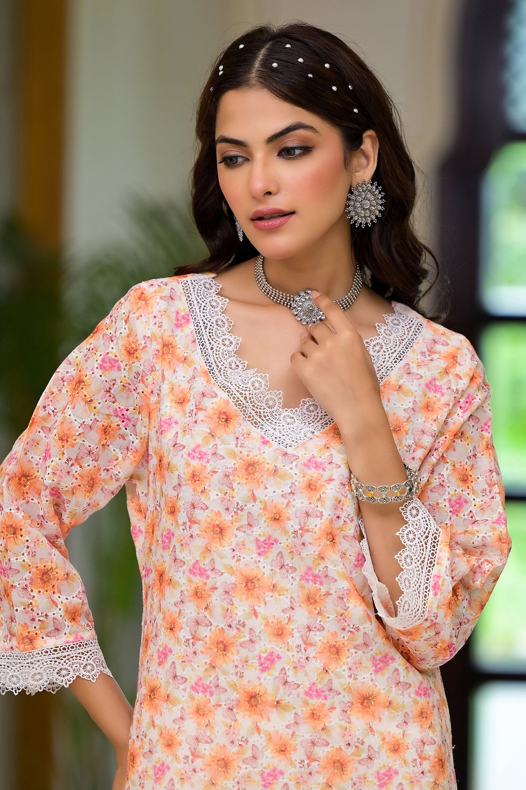 Multi Printed Schifili Kurta Pant Set Bada Boota