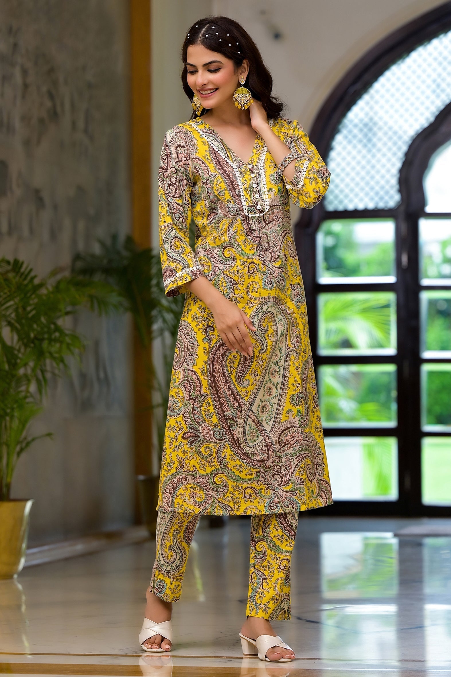 Multi Printed Schifili Kurta Pant Set Bada Boota
