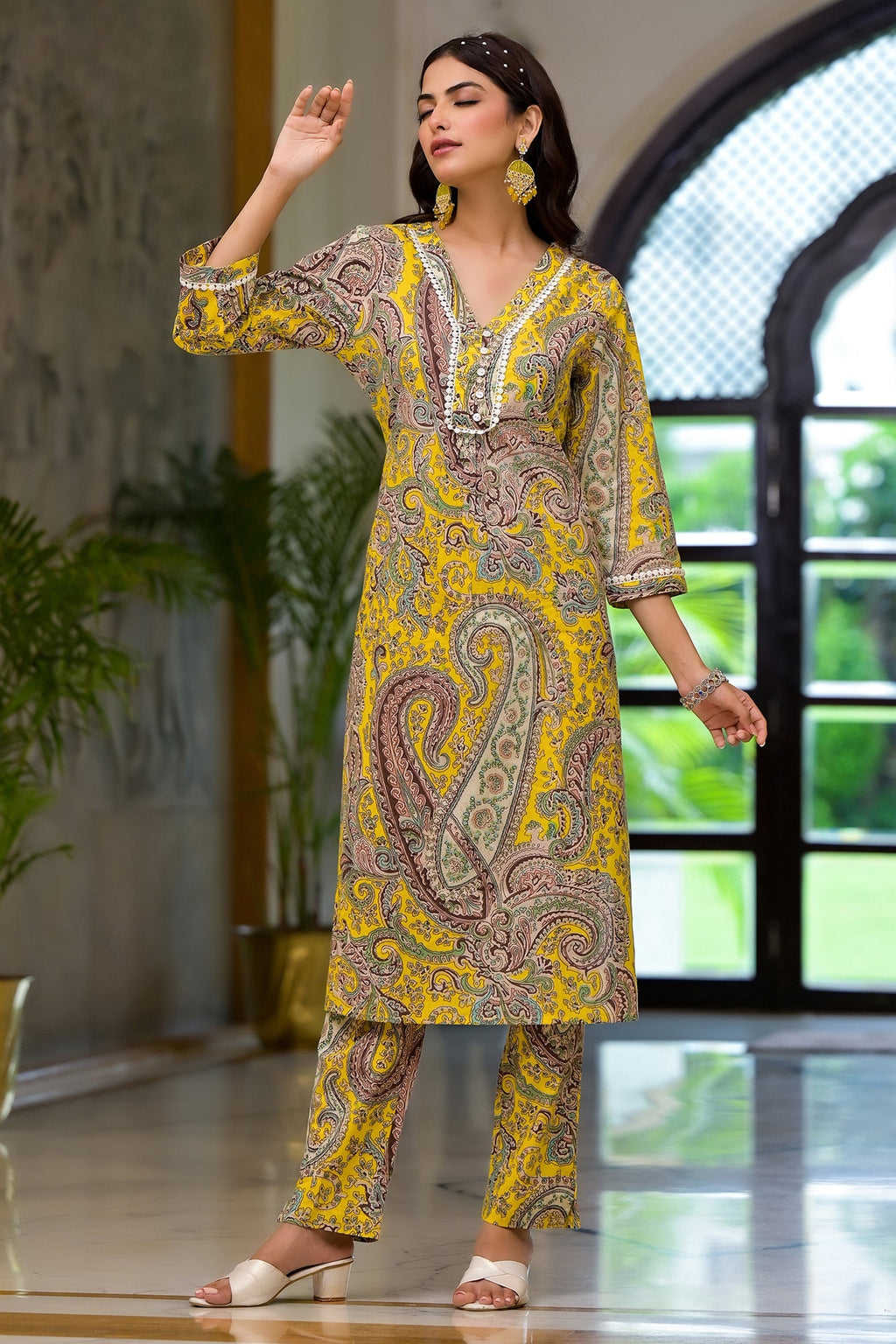 Multi Printed Schifili Kurta Pant Set Bada Boota