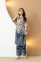 Paisley and ethnic motif printed Kurta with palazzo (Multicolor) Hiralal Fashion