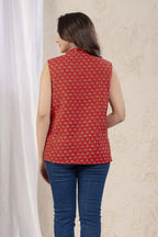 Cotton Quilted Printed Double Side Jacket For Women Bada Boota