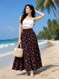 Women’s Black Floral Printed Flared Palazzo – Stylish & Comfortable The house of prints
